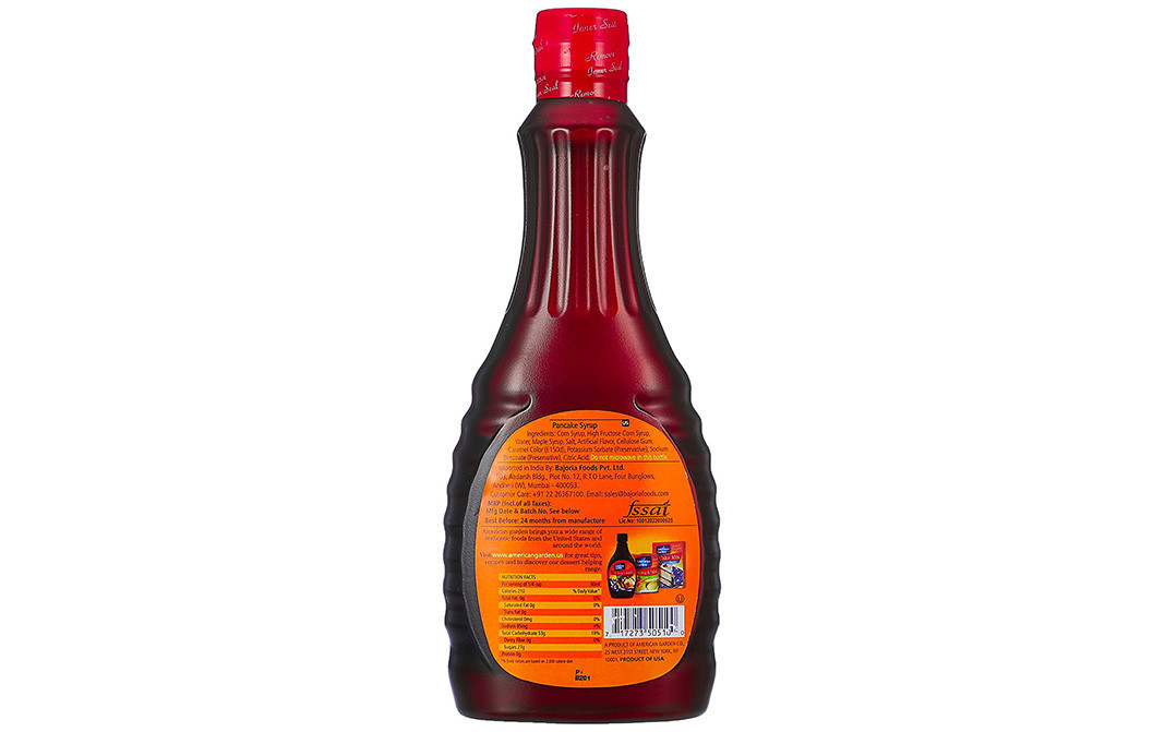 American Garden Pancake Syrup - 2% Maple Syrup   Plastic Bottle  710 millilitre